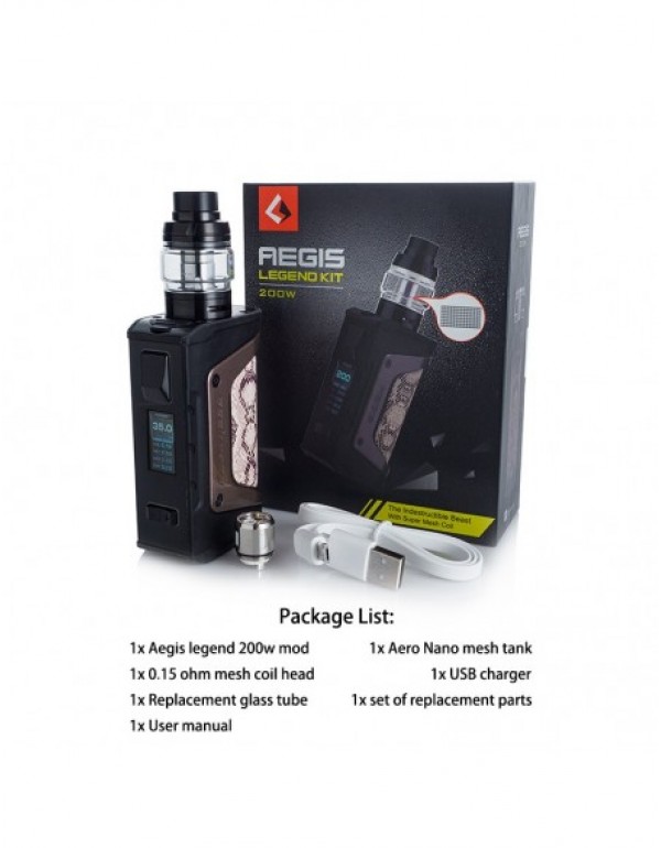 GeekVape Aegis Legend 200W TC Kit & Aero Mesh Tank