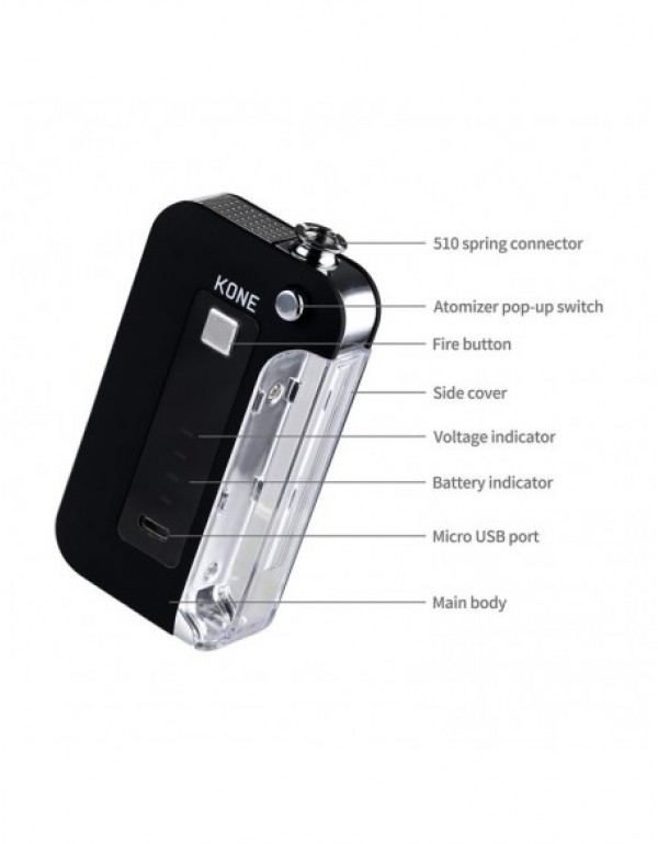 LTQ Vapor KONE 510 Thread Box Mod 900mAh