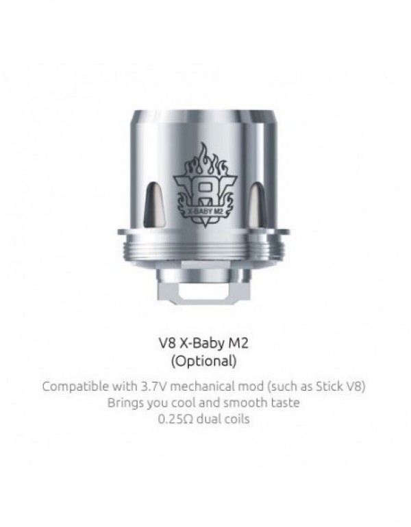 SMOK TFV8 X-Baby Coils M2/Q2/X4/T6/RBA Beast Broth...