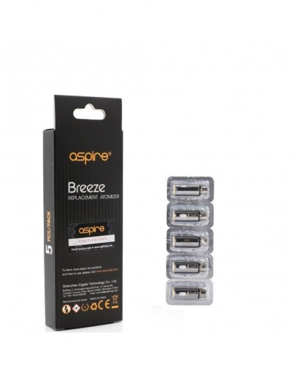 Aspire Breeze Coils 0.6 & 1.2 ohm (5pcs/pack)