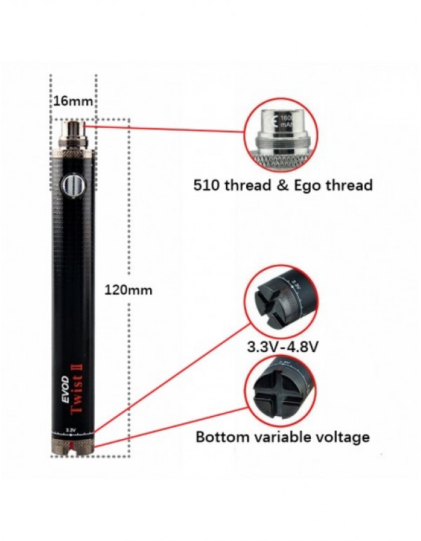 Evod Twist 2 Battery