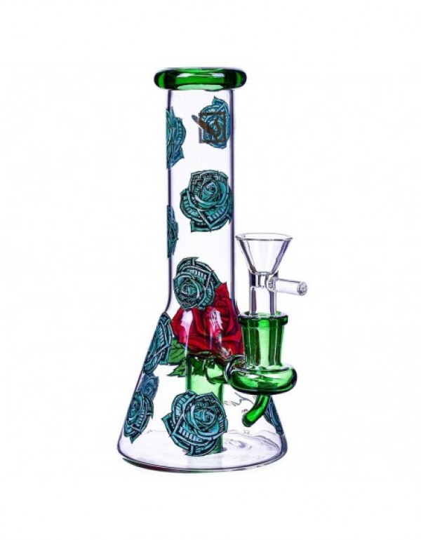 Erick Khan Rose Beaker Bong 8 Inches