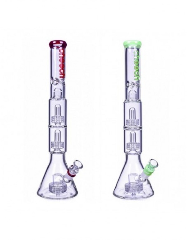 Cheech Triple Matrix Perc Beaker Bong 19 Inches