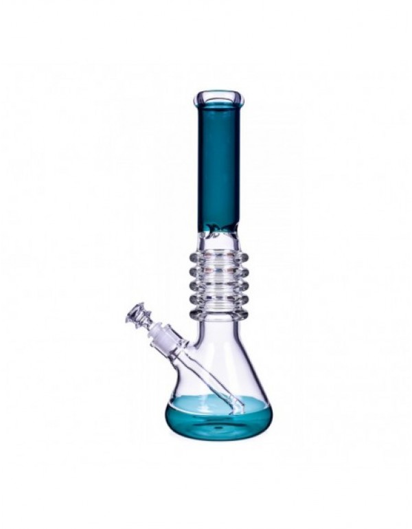 The Secret Rings Ribbed Beaker Bong 16 Inches