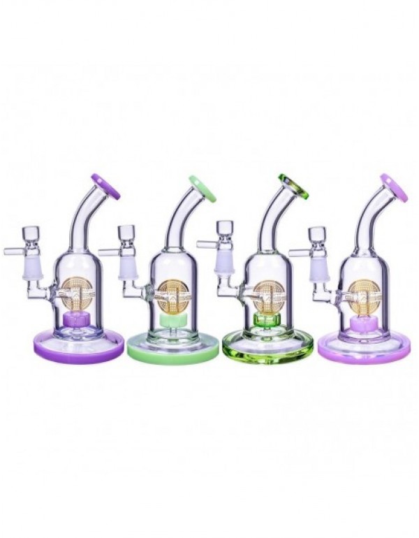The Attraction Titled Showerhead Perc Bong & Dab Rig 7 Inches