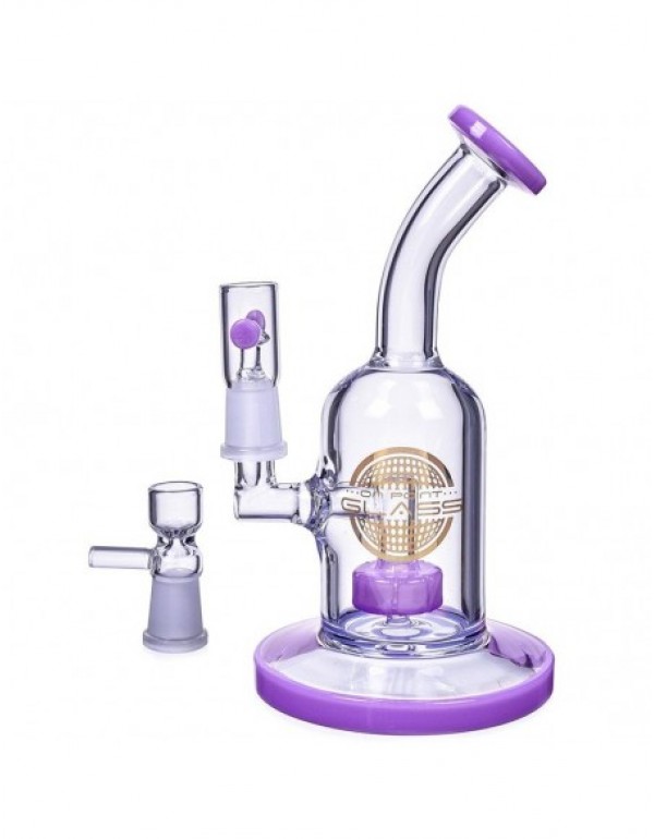 The Attraction Titled Showerhead Perc Bong & Dab Rig 7 Inches