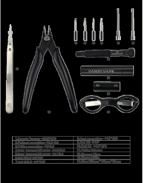Vandy Vape Tool Kit Pro - 12 in 1